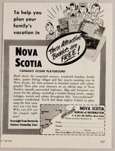 1954 Print Ad Nova Scotia Bureau of Information Canada Ocean Playground Halifax - $9.88