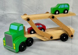 Melissa and Doug Classic Wooden Toy Car Carrier Transport Free Shipping - £13.38 GBP