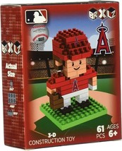 BRXLZ MLB Los Angeles Angels Mini Baseball Player 3-D Construction Toy by FOCO - £15.73 GBP