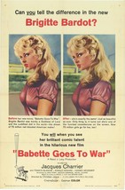 Babette Goes to War Original 1960 One Sheet Movie Poster - £298.24 GBP