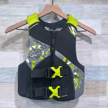 Stearns Neoprene Type III Life Jacket Ski Vest Black Green USCG Youth 50... - $24.74