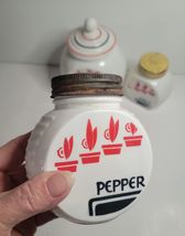 Fire King Vitrock Grease Jar, Salt & Pepper Shakers VTG 1940's image 9