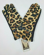 TGH Brand Coco + Carmen Touchscreen Compatible Gloves Black/Brown Animal Print  - £39.95 GBP