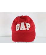 Deadstock Vtg Y2K Gap Spell Out Block Letter Baseball Hat Cap Red Cotton... - $365.56 MXN