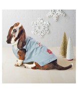 Wondershop Denim I Believe Dog Jacket Snowflake Candy Sherpa Collar Size... - £15.72 GBP