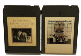 George Jones &amp; Tammy Wynette 8-Track Tape Lot of 2 Golden Rings &amp; Greatest Hits - £10.26 GBP