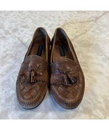 Giorgio Brutini Mens Austin Brown Kiltie/Tassel/Basket Weave Shoe Size 1... - $24.84