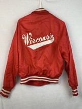 Vintage Wisconsin Badgers Jacket Nylon Snap Lightweight Men’s Large USA 70s 80s - £47.25 GBP