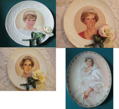 Princess Diana Collector Plates 3d Roses Relief Tribute To Diana Pick One - $28.71+