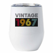 Vintage 1967 Tumbler 55 Years Old 55th Birthday Color Retro Wine Cup 12oz Gift - £18.15 GBP