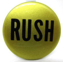 RUSH Band Pin Vintage 70s Gold Rush 1.5&quot; Pin Pinback Button Badge - £9.94 GBP