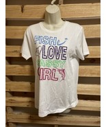 Next Level Apparel Fish Love Sassy Girls Graphic T-Shirt Woman&#39;s Size XL... - £11.73 GBP