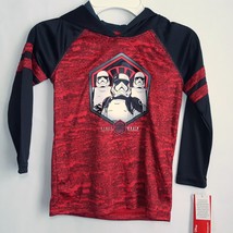 Star Wars Boys Shirt Hoodie Size 4 Red Black Stormtrooper First Order Disney  - £10.93 GBP