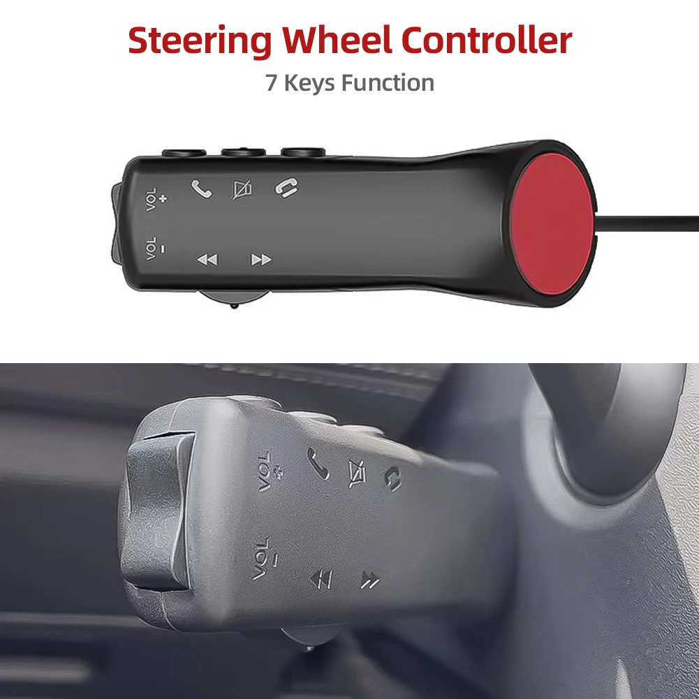 HD 7 Key Car Steering Wheel Control Button for Car Radio DVD GPS Multimedia Na - £15.78 GBP