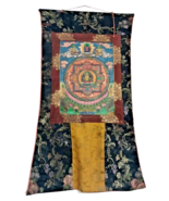 Antique Vintage Buddhism Hand Painted Thangka Tangka Silk Framed - $4,870.30 MXN