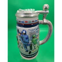 Baseball Beer Stein with Lid Ceramarte Brazil 1984 Handcrafted Avon - $21.84