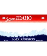 Idaho State Background Metal Novelty Motorcycle License Plate - £15.14 GBP