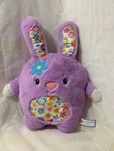 HugFun Lavender Bunny Rabbit w/Flowered Print Plush Stuffed Animal Hug Fun - £7.61 GBP