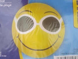 Emoji Splash-n-Swim Inflatable Beach Ball Cool Smiling Sand Water Toy 16 In. Pkg - £6.21 GBP