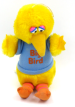 Vintage Sesame Street Big Bird Plush Hasbro Softies 9&quot; - £5.93 GBP
