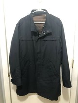 Men's Coat With Detachable Inside Liner Black Zippered Outside Pockets Large - $9.89