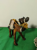 Camel Figurine Vintage Leather Wrapped Hand Made - £14.69 GBP