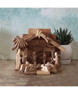 12 Piece, Handmade Olive wood Nativity Set Made in The Holy land, Home D... - £79.20 GBP