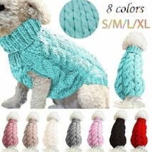 Winter Dog Clothes Puppy Pet Sweater Jacket Coat For Small Dogs Color Grey - £14.96 GBP