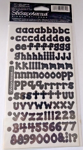 Photo Safe Stickopotamus Black Splash Dot Alphabet Letters Numbers Stickers - £5.44 GBP