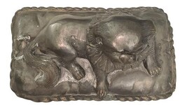 Vintage Pekingese Dog Sculpture Cast Metal Bronze Tone Heavy Statue 11lb+ image 3