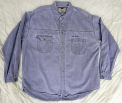 Vintage Levi&#39;s Lavender Blue Purple Pastel Men&#39;s Button Up Denim Shirt Size XL - £26.70 GBP