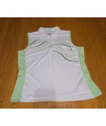 Womens izod golf green white sleeveless tank xl cool fx - $11.30