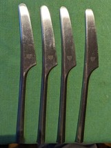 4 Dinner Knives PARALLEL DIAMOND Dansk Stainless Steel Flatware Silverware - $46.43