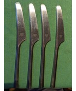 4 Dinner Knives PARALLEL DIAMOND Dansk Stainless Steel Flatware Silverware - £36.53 GBP