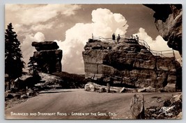 Colorado Springs Balanced and Steamboat Rocks Garden of the Gods Postcard D25 - £11.82 GBP