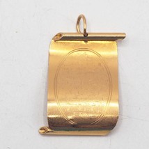 Vintage Egyptian Scroll Pendant 14K Gold Jewelry - £177.82 GBP