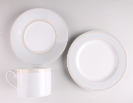 Taza De Té Y Plato De Pan/Mantequilla Noritake Linen Road De Porcelana F... - $24.98