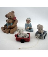 All God&#39;s Children 4 pc Moe &amp; Pokey #23 Evan Hubcap Buttons Dog Blue Red... - $36.26