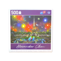 Sure Lox 500 Piece Alexander Chen Collection Puzzle Eiffel Tower Firewor... - $19.79