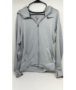 Nike Dri Fit Tech Grey Mens Hooded Full Zip Coat Med Jacket - $27.71 CAD