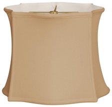 Royal Designs Scallop Top &amp; Bottom Square Basic Lamp Shade, Antique Gold, 13&quot;&quot; x - £60.59 GBP+