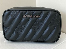 New Michael Kors Rose Belt Bag Quilted Vegan Leather Black - $82.63 CAD