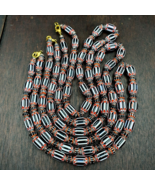 Collana di perle vintage stile veneziano nero Chevron 6 strati BB-C3 - $861.33 MXN
