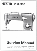Pfaff 260 + 360 Service Manual for sewing machine  - $15.99