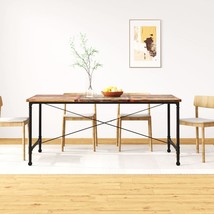 vidaXL Multicolor Reclaimed Wood Dining Table 72in Round Extension - $449.27 CAD