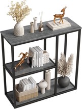 Wohomo Console Table, 12 Inch Narrow Entryway Table With 3-Tier Storage Shelves - $77.99