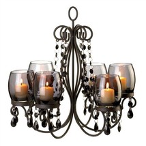 Midnight Elegance Dark Metal Chandelier - £39.88 GBP