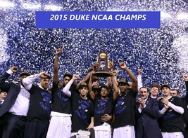 2015 DUKE BLUE DEVILS TEAM 8X10 PHOTO PICTURE NCAA BASKETBALL CELEBRATION - £3.94 GBP