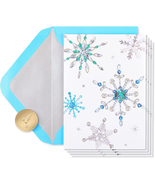 Papyrus Holiday Cards Boxed with Envelopes, Warmest Wishes, Snowflakes (... - £32.34 GBP