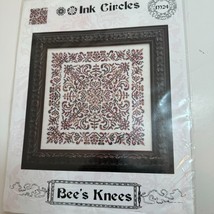 Ink Circles BEE&#39;S KNEES M24 Cross Stitch Pattern with Linen - £16.04 GBP